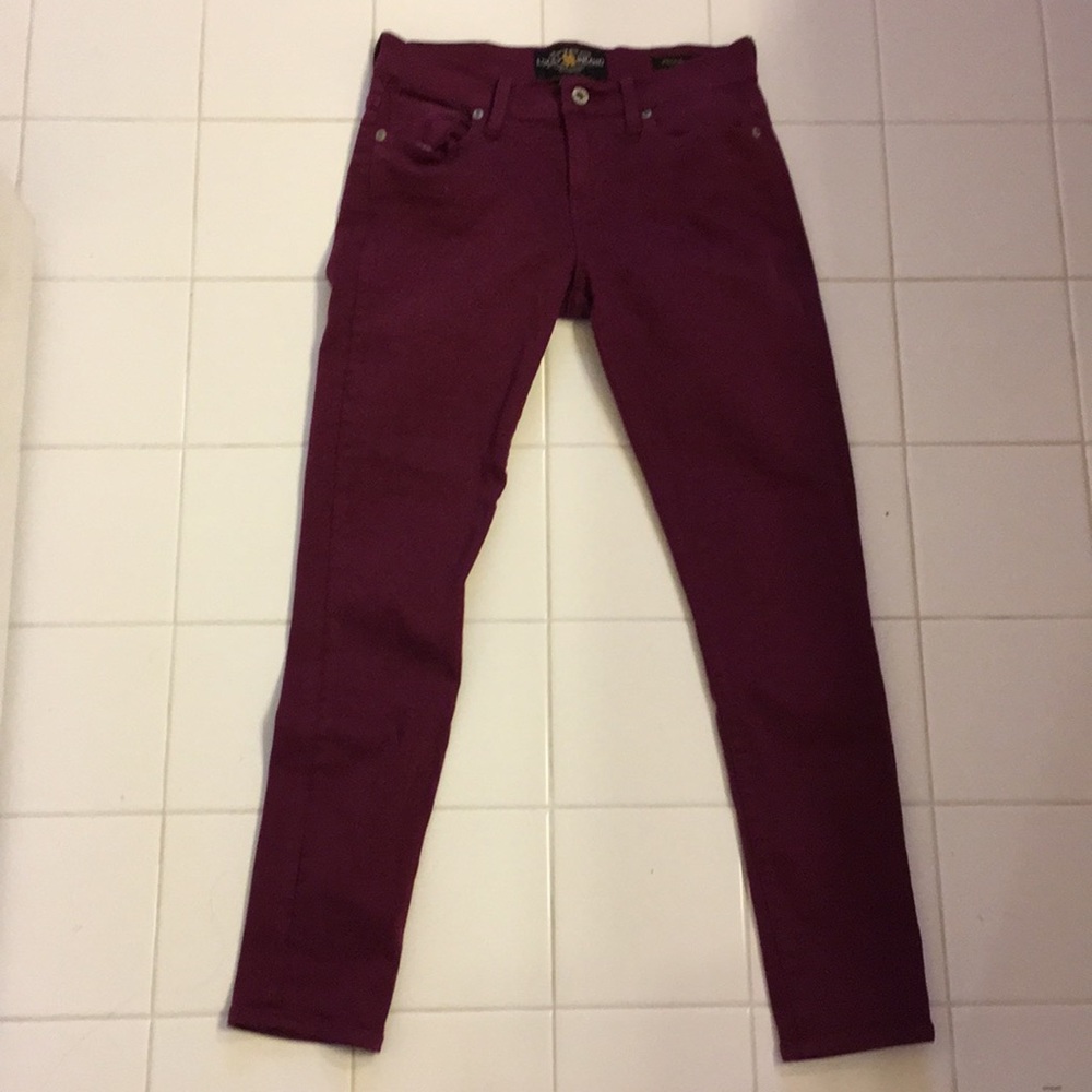 Burgundy jeans